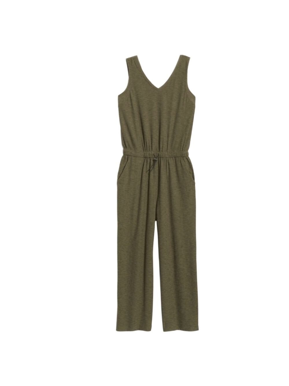 Active Breathe On, Small Tall, green,  v-neck jumpsuit, wide leg
